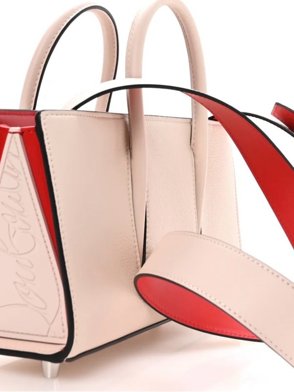 Christian Louboutin Blush Floral Studded Tote - Picture 10 of 14